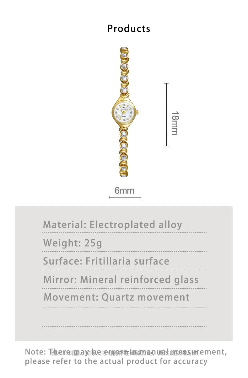 UTHAI V66 Women's Chain Watch Light Luxury Brand Star Moon Zircon Waterproof Ladies Fashion Bracelet Watches Accessories Gift