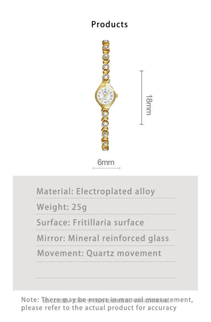 UTHAI V66 Women's Chain Watch Light Luxury Brand Star Moon Zircon Waterproof Ladies Fashion Bracelet Watches Accessories Gift