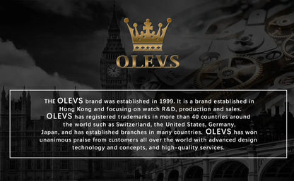 OLEVS Automatic Watches for Women Luxury Rose Gold Skeleton Mechanical Waterproof Luminous Women Bracelets Watches Elegant Set