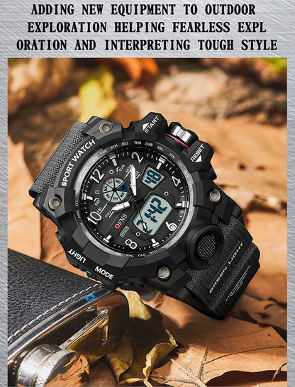 OFNS Top Brand Sports Men's Watches Military Quartz Watch Man Waterproof Wristwatch for Men Clock shock relogios masculino 3169