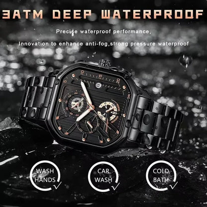 POEDAGAR Top Brand Luxury New Men Watch Quartz Man Watches Waterproof Luminous Watch for Men Date Chronograph Sport Wristwatch