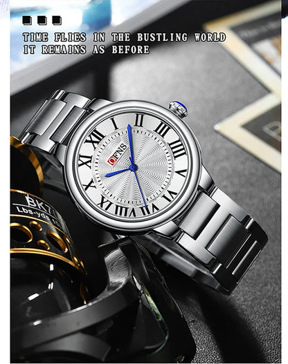 OFNS High end Brand Top 1508 Watch Steel Band Fashion Roman Scale dial Light Luxury Waterproof Women's Quartz Watch 2024