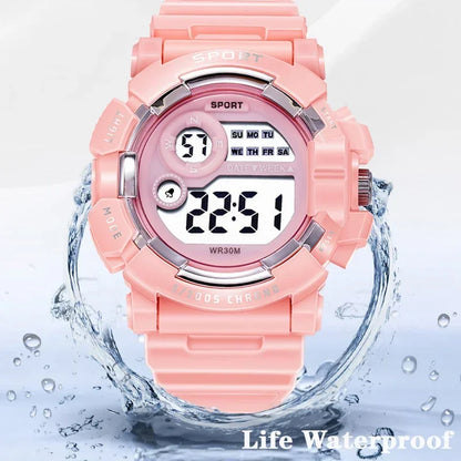 MAYZHISU Kids Digital Watches Fashion Student Sports Watch Luminous Alarm Clock Multifunctional Electronic Watch for man Gift