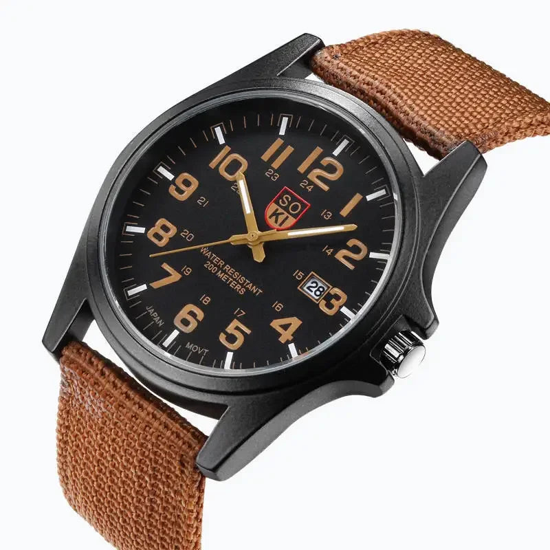 YIKAZE Montres Hommes Top Marque De Luxe Décontracté Militaire Quartz Sport Montre-Bracelet En Nylon Souple Mâle Horloge Montre relogio masculino