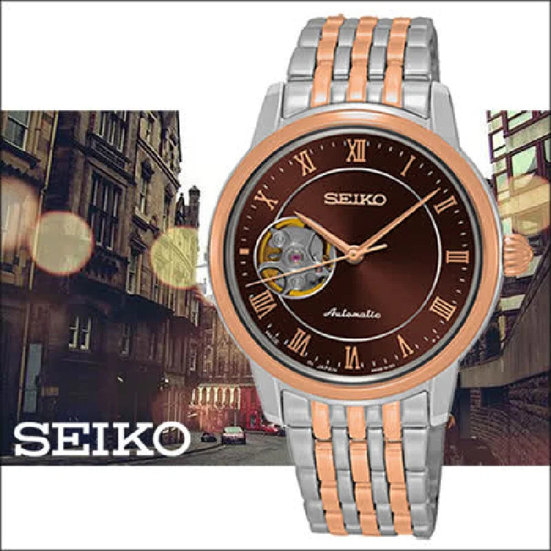 Seiko Ladies Automatic Mechanical Watch Presage Series Japanese Original Leisure Watch 10 Bar Waterproof Multi-functional Watch