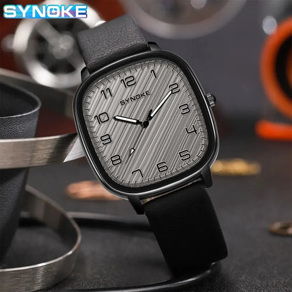 SYNOKE Montre à quartz pour homme, montre-bracelet à la mode, simple, pour affaires, à quartz, pour homme, pour étudiant, sport, non mécanique