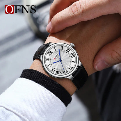 OFNS High end Brand Top 1508 Watch Steel Band Fashion Roman Scale dial Light Luxury Waterproof Women's Quartz Watch 2024