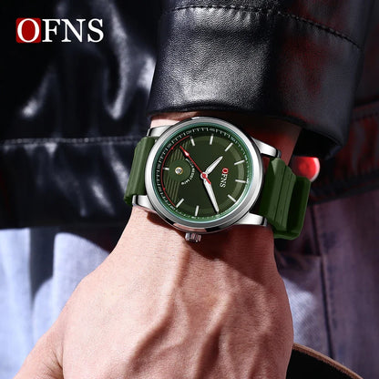 OFNS Top of the line 8028 New Fashion Men's Quartz Watch Leisure Fashion Lighting Electronic Calendar Waterproof Men's Watch