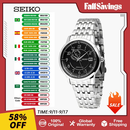 Seiko Men Watch Automatic Mechanical Waterproof  Japanese Original Watches For Men