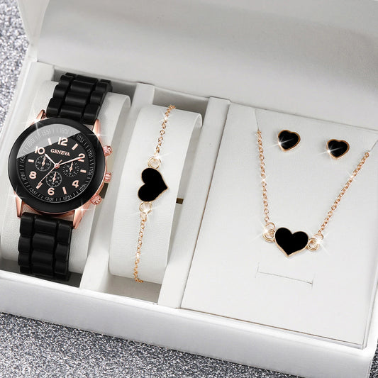 GENEVA WOMEN'S QUARTZ WATCH SET