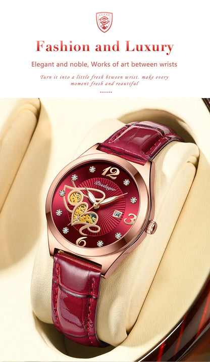 POEDAGAR Fashion Quartz Watch Female Luxury Elegant Casual Clock Waterproof Luminous Date Leather Women Watch Montre Femme gift