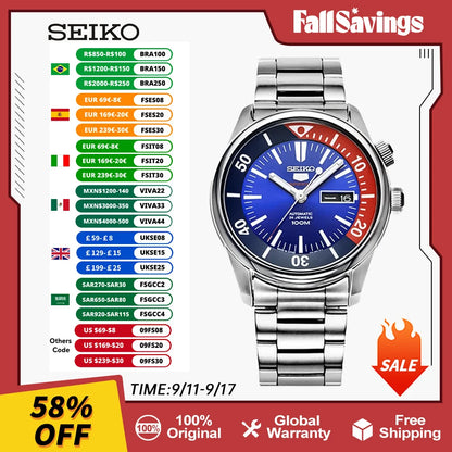 Seiko 5 Original Japan Automatic Watch 10Bar Waterproof Luminous Sports watches For Men