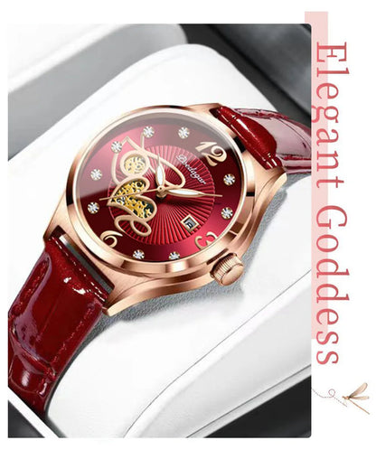 POEDAGAR Fashion Quartz Watch Female Luxury Elegant Casual Clock Waterproof Luminous Date Leather Women Watch Montre Femme gift