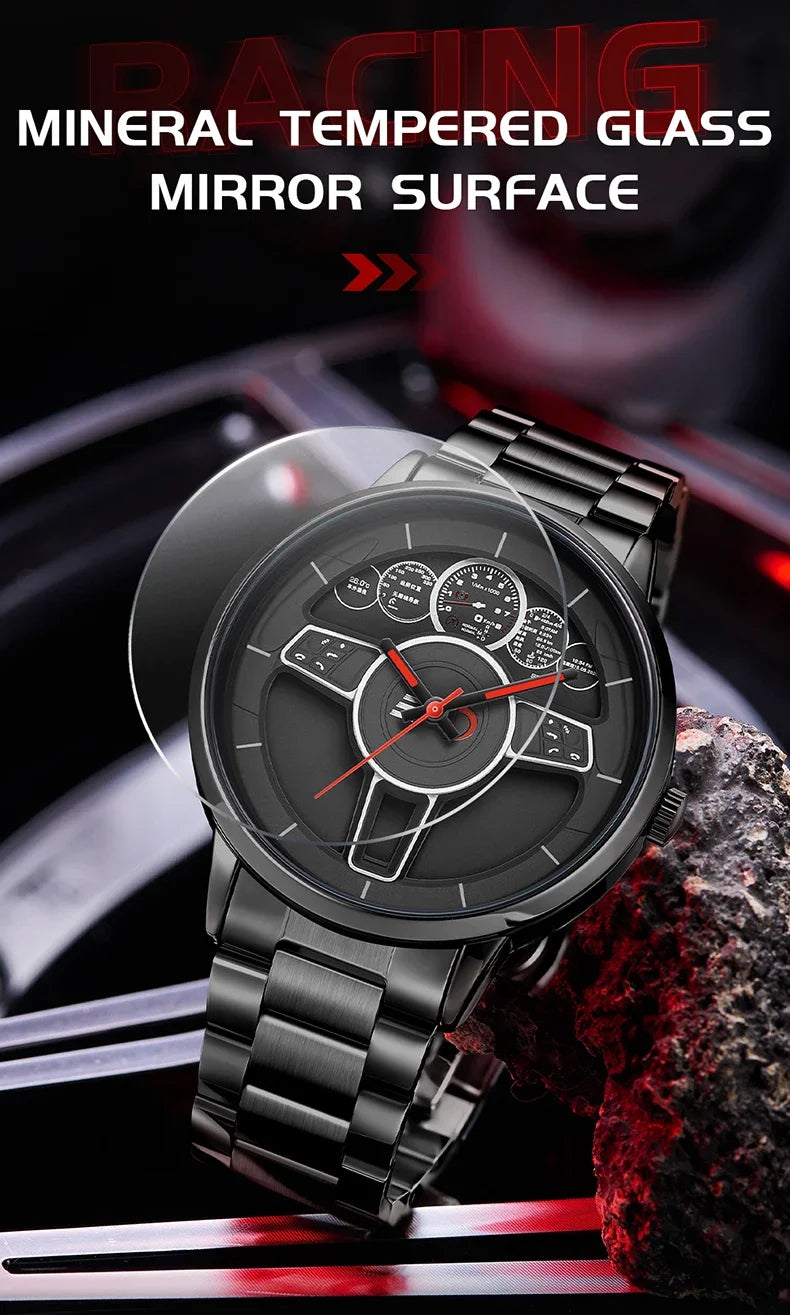 Sanda 1139 Leisure Fashion Trend Quartz Men's Watch Steel/Mesh Strap Business Simple Waterproof Watch