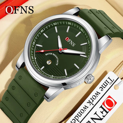 OFNS Top of the line 8028 New Fashion Men's Quartz Watch Leisure Fashion Lighting Electronic Calendar Waterproof Men's Watch