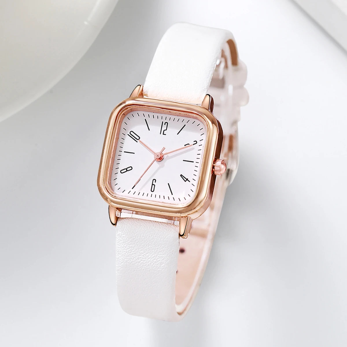 Lot de 2 montres carrées tendance pour femmes, bracelet en cuir décontracté, montre à quartz, bracelet en strass