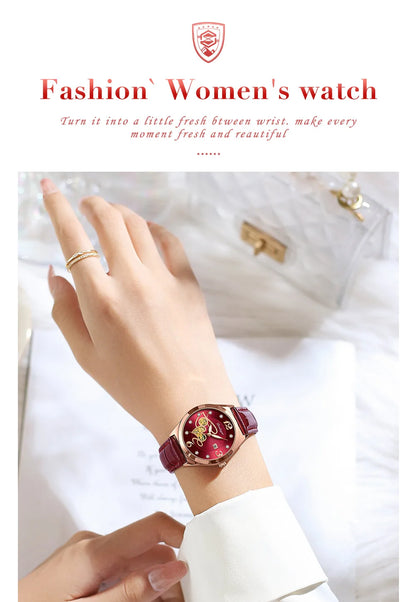 POEDAGAR Fashion Quartz Watch Female Luxury Elegant Casual Clock Waterproof Luminous Date Leather Women Watch Montre Femme gift