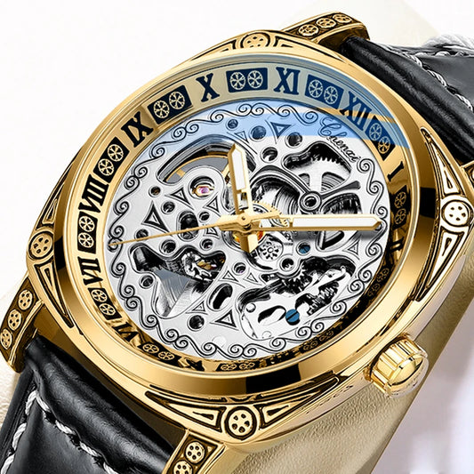 LUXURY AUTOMATIC SKELETON MECHANICAL WATCH FOR MEN