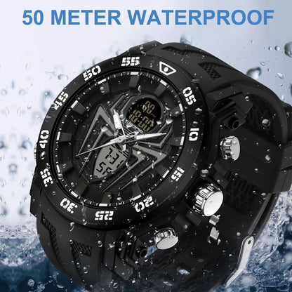 SANDA Men Military Watches Fashion Sport Watch Analog Electronic LED Wristwatches For Man 50M Waterproof Clock Relogio Masculino