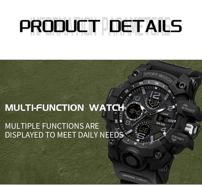 OFNS 6021 Fashionable and Trendy Men's Multi functional Luminous Alarm Clock, Shockproof and Waterproof Men's Watch 2024