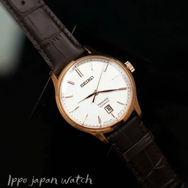 Original Japan Seiko Men's Watch Presage Automatic Mechanical Brown Leather Business Leisure Watches For Men SRPD42J1