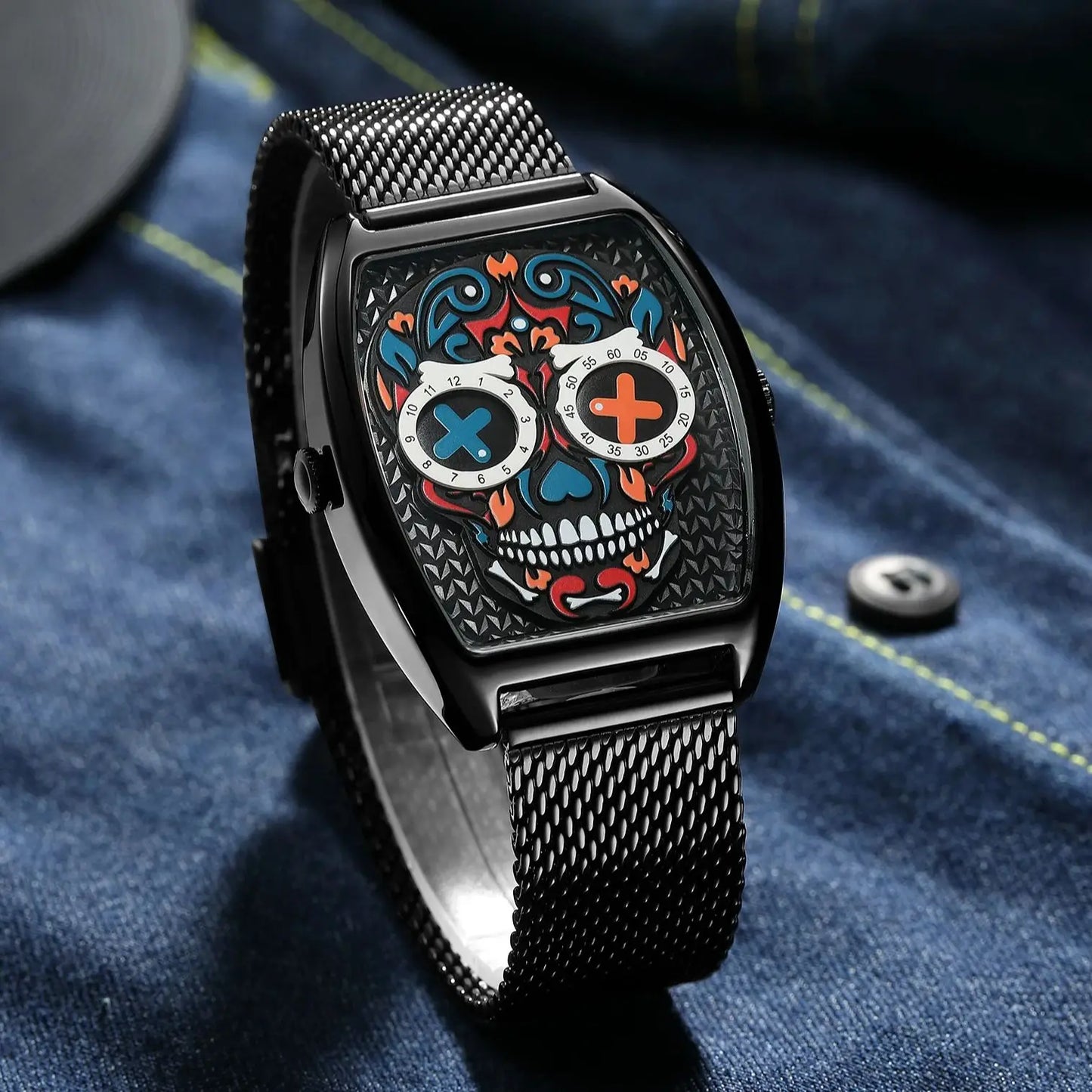 New Skull Watches Hip Hop Quartz Men Watches Fashion Clown Personality Watches Luxury Man Watch Reloj Hombre