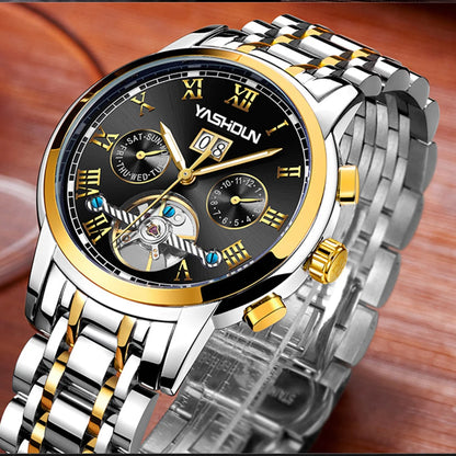 Skeleton Watches For Men Waterproof Watches Mechanical Men's Dress Watches relogio masculino