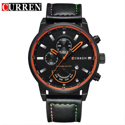 Watch For Men CURREN Top Luxury Brand Fashion Sport Quartz Business Wristwatch Quartz Genuine Leather Relogio Masculino