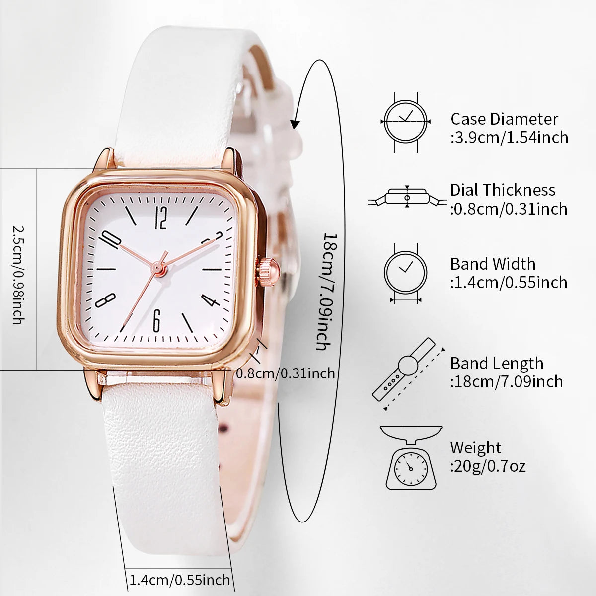 Lot de 2 montres carrées tendance pour femmes, bracelet en cuir décontracté, montre à quartz, bracelet en strass