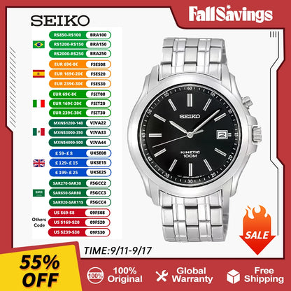 Original Japanese Seiko Watch Men Quartz Watchs Waterproof Metal Business Casual Style Watches