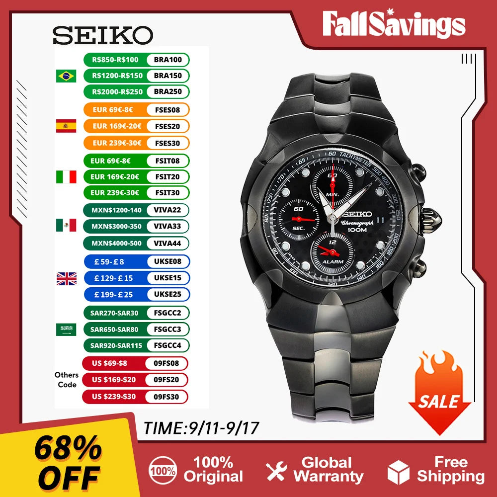 Original Japan SEIKO Watch Men Chronograph Series sports Quartz Watches