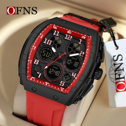 OFNS Top Brand 6157 Digital Watch Men's Sports Watch Electronic LED Men's Watch Men's Clock Outdoor Waterproof Watch 2024