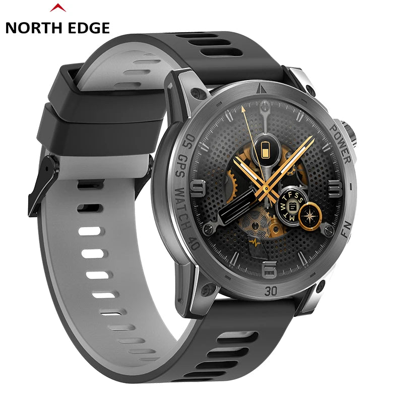 NORTH EDGE 2023 New GPS Watches Men Sport Smart Watch HD AMOLED Display 50M ATM Altimeter Barometer Compass Smartwatch for Men