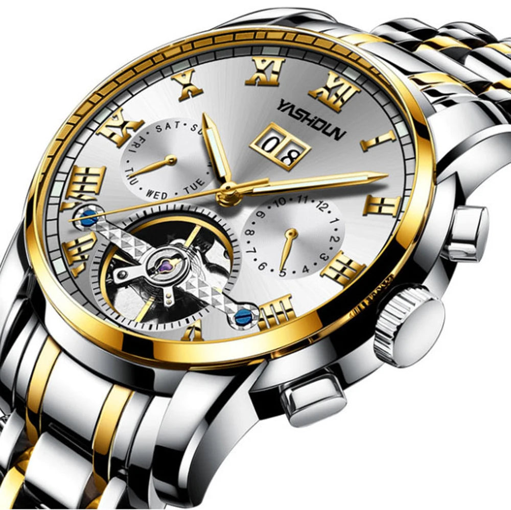 Skeleton Watches For Men Waterproof Watches Mechanical Men's Dress Watches relogio masculino