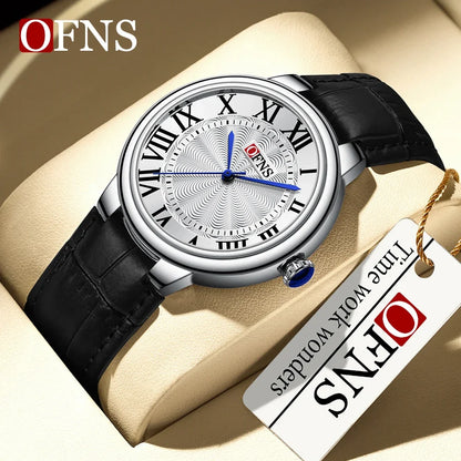 OFNS High end Brand Top 1508 Watch Steel Band Fashion Roman Scale dial Light Luxury Waterproof Women's Quartz Watch 2024