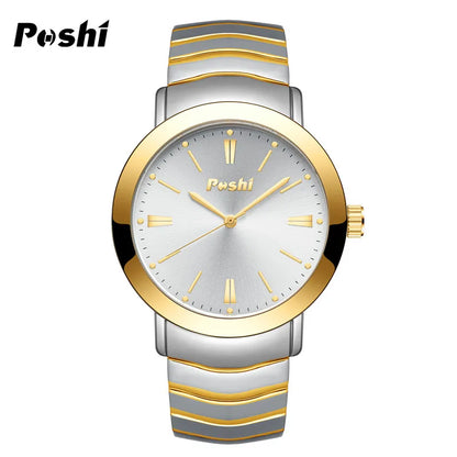 POSHI Fashion Watch for Man Origial Design Alloy Strap Men's Wristwatch Waterproof Business Clock relogios masculino reloj