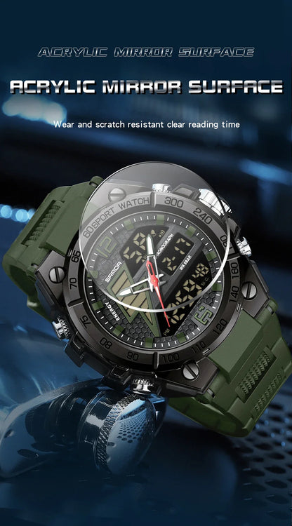 SANDA 6137 2024 Top Brand Men's Watches 5ATM Waterproof Sport Military Wristwatch Quartz Watch for Men Clock Relogio Masculino